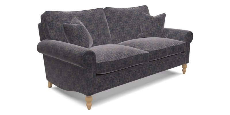 Aldingbourne 3 seater sofa in Grain Sack Stripe Linen Red