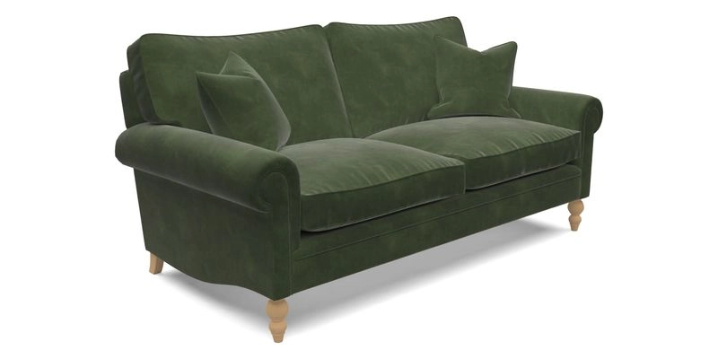 Aldingbourne 3 seater sofa in Grain Sack Stripe Linen Red