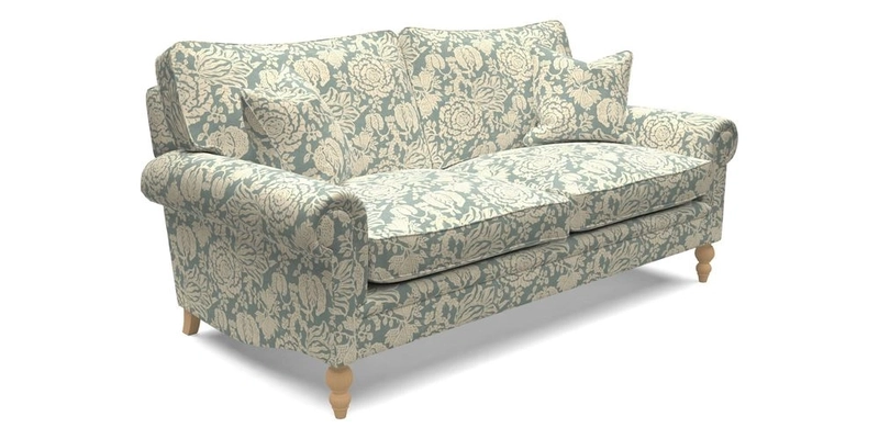 Aldingbourne 3 seater sofa in Grain Sack Stripe Linen Red