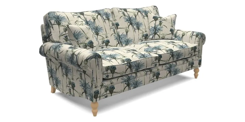 Aldingbourne 3 seater sofa in Grain Sack Stripe Linen Red