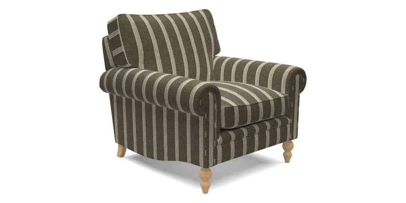 Aldingbourne Chair in Grain Sack Stripe Linen Red