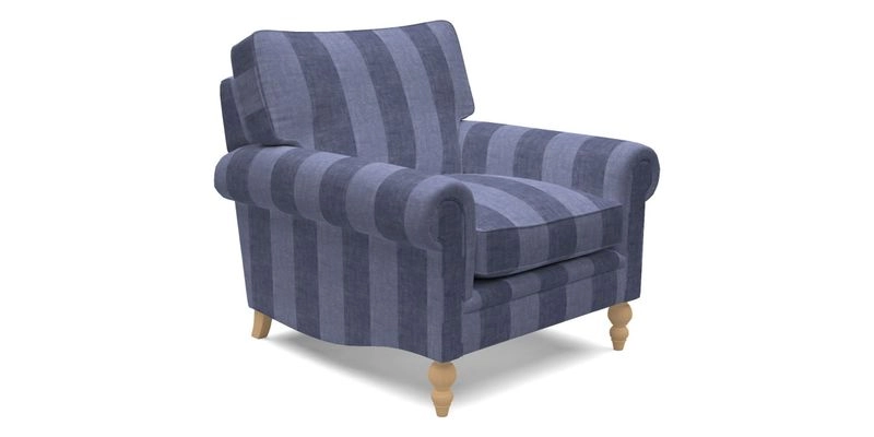 Aldingbourne Chair in Grain Sack Stripe Linen Red