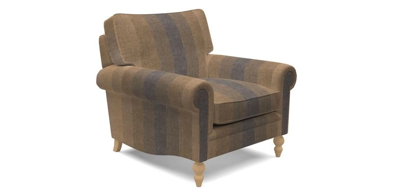 Aldingbourne Chair in Grain Sack Stripe Linen Red