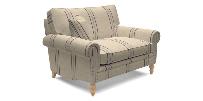Aldingbourne 3 seater sofa in Grain Sack Stripe Linen Red