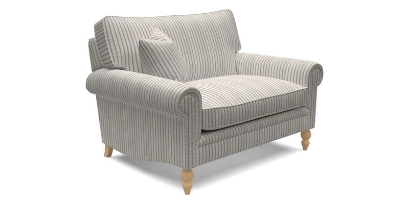 Aldingbourne 3 seater sofa in Grain Sack Stripe Linen Red