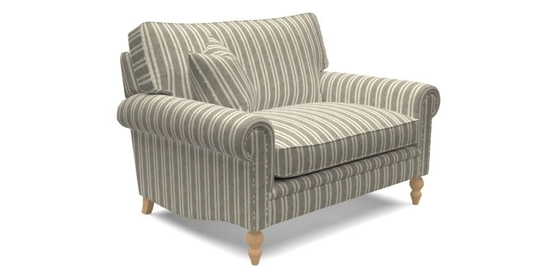 Aldingbourne 3 seater sofa in Grain Sack Stripe Linen Red