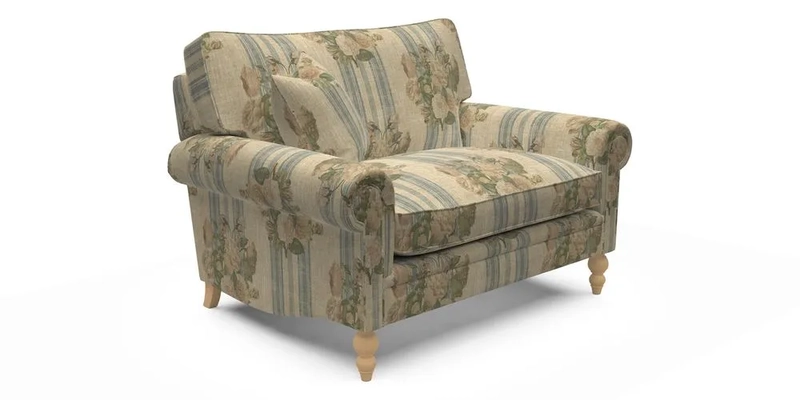 Aldingbourne 3 seater sofa in Grain Sack Stripe Linen Red