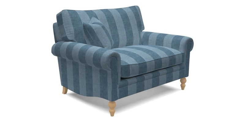 Aldingbourne 3 seater sofa in Grain Sack Stripe Linen Red