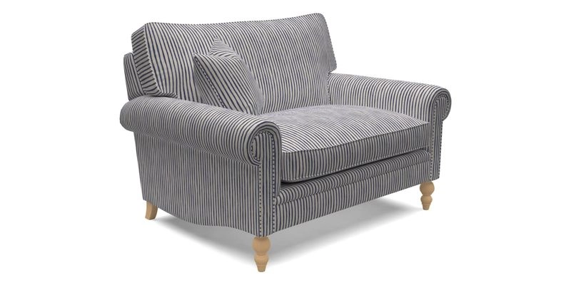 Aldingbourne 3 seater sofa in Grain Sack Stripe Linen Red