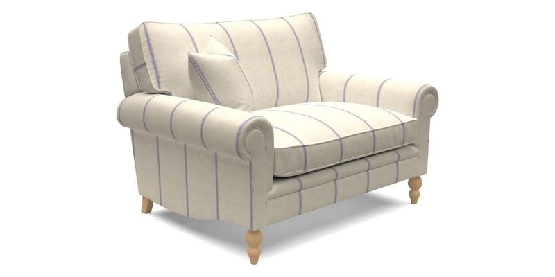 Aldingbourne 3 seater sofa in Grain Sack Stripe Linen Red