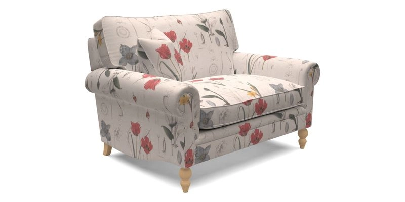 Aldingbourne 3 seater sofa in Grain Sack Stripe Linen Red