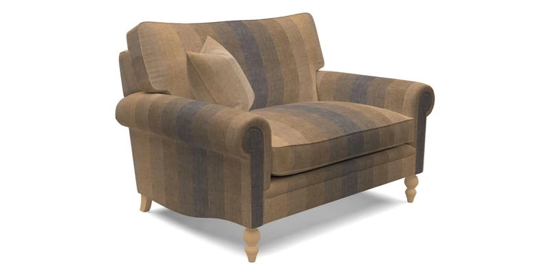 Aldingbourne 3 seater sofa in Grain Sack Stripe Linen Red