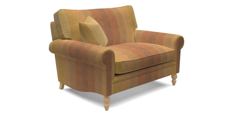 Aldingbourne 3 seater sofa in Grain Sack Stripe Linen Red