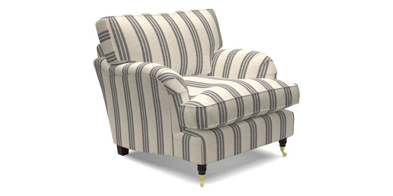 Alwinton chair in Linwood Tango Velvet Sapphire