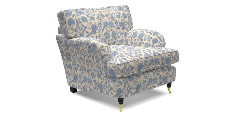 Alwinton chair in Linwood Tango Velvet Sapphire