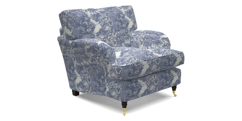Alwinton chair in Linwood Tango Velvet Sapphire