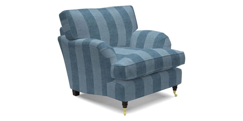 Alwinton chair in Linwood Tango Velvet Sapphire