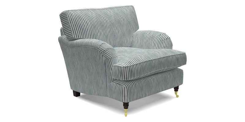 Alwinton chair in Linwood Tango Velvet Sapphire