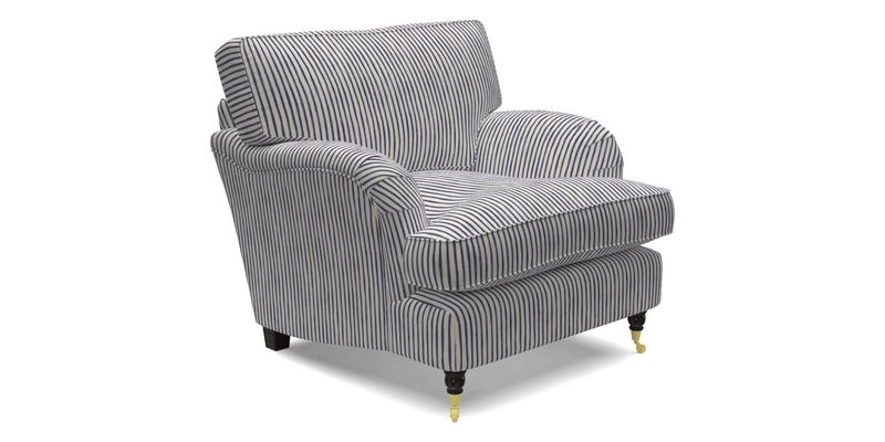 Alwinton chair in Linwood Tango Velvet Sapphire