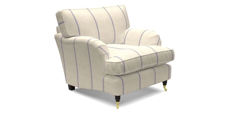 Alwinton chair in Linwood Tango Velvet Sapphire