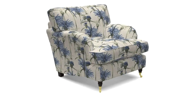 Alwinton chair in Linwood Tango Velvet Sapphire