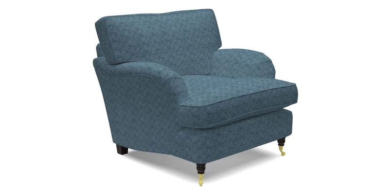 Alwinton chair in Linwood Tango Velvet Sapphire