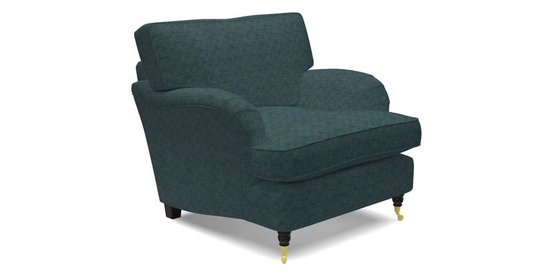 Alwinton chair in Linwood Tango Velvet Sapphire