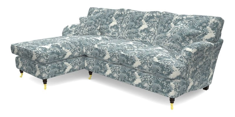 Alwinton chaise LHF in Floral Linen Lela Mystery