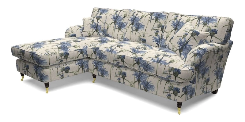 Alwinton chaise LHF in Floral Linen Lela Mystery