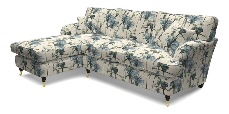 Alwinton chaise LHF in Floral Linen Lela Mystery
