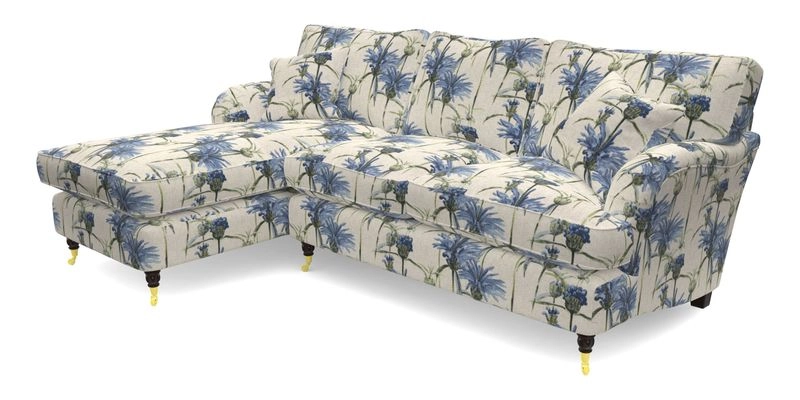 Alwinton chaise LHF in Floral Linen Lela Mystery