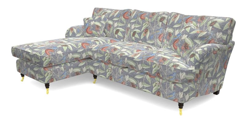 Alwinton chaise LHF in Floral Linen Lela Mystery