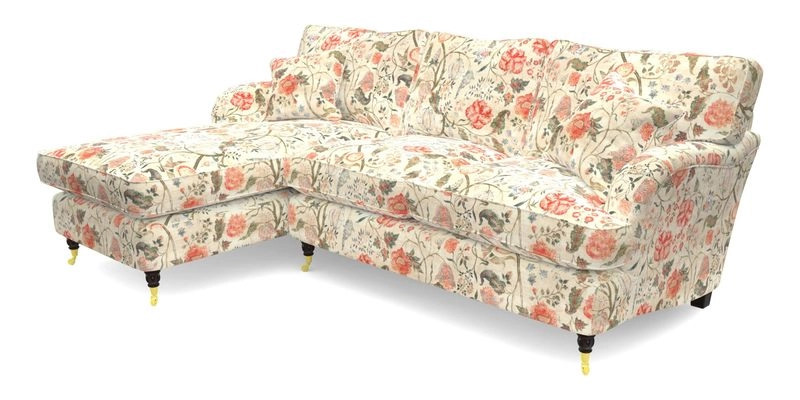 Alwinton chaise LHF in Floral Linen Lela Mystery