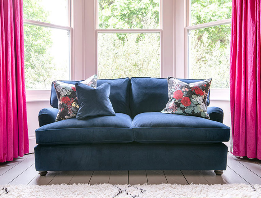 Alwinton 3 Seater Sofa Bed in Super Soft Velvet Navy