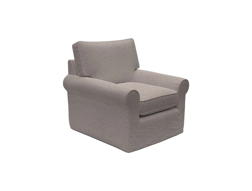 Bignor Loose Cover Chair in Two Tone Plain Biscuit