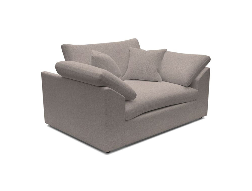 Big Softie Sloped Arm Snuggler in Two Tone Plain Biscuit
