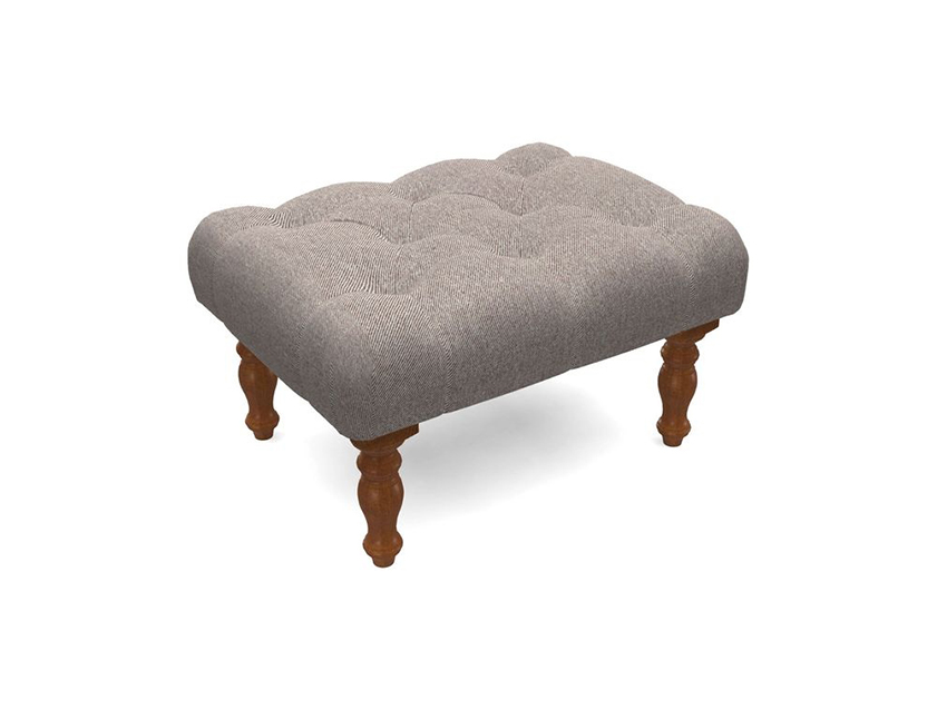 Chelsham Footstool in Two Tone Plain Biscuit