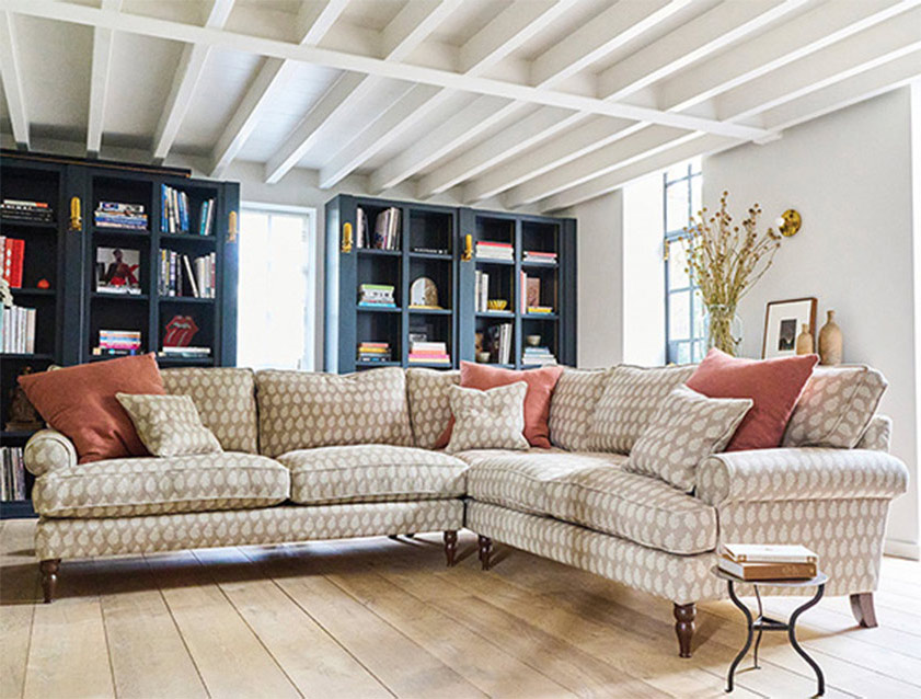 Cooksbridge corner sofa LHF in Cloth 21 Oak Leaf Beech