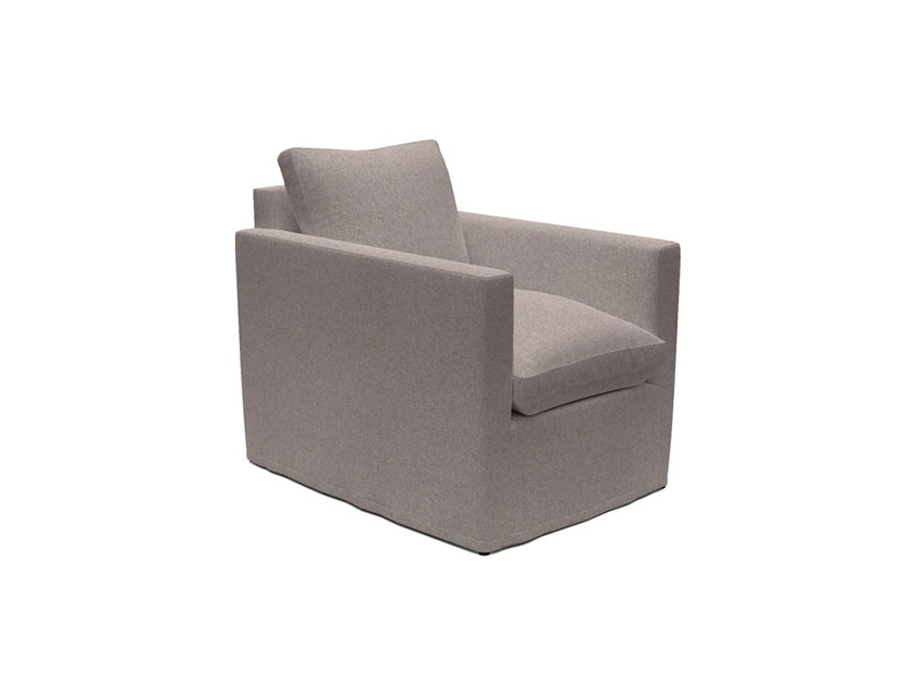 Heyshott Chair Loose Cover in Two Tone Plain Biscuit