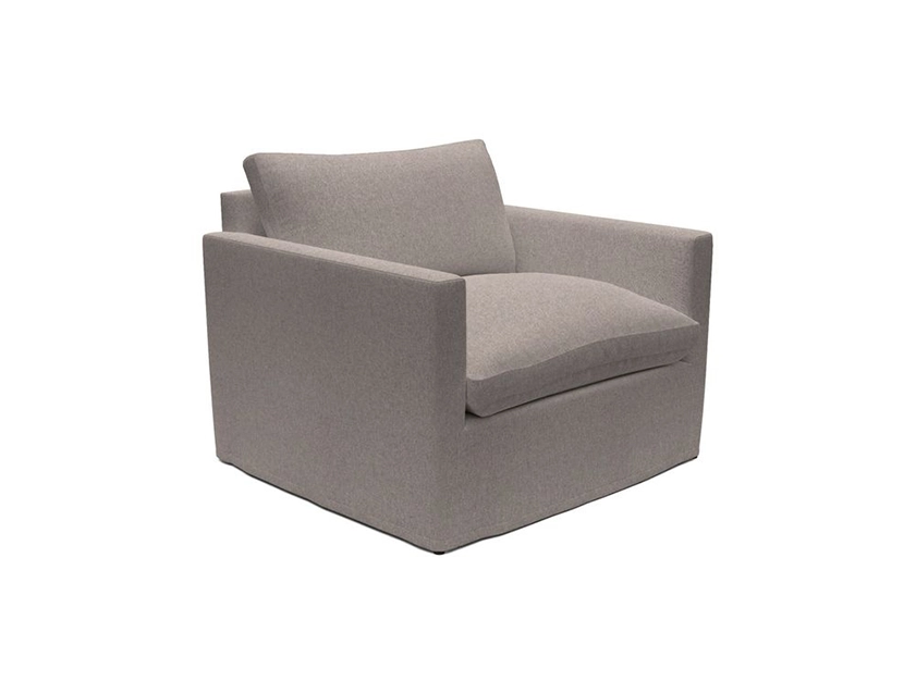 Heyshott Snuggler Loose Cover in Two Tone Plain Biscuit
