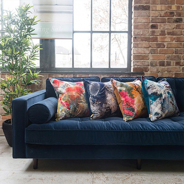 Marylebone 3 Seater Sofa in Napoli Velvet Navy