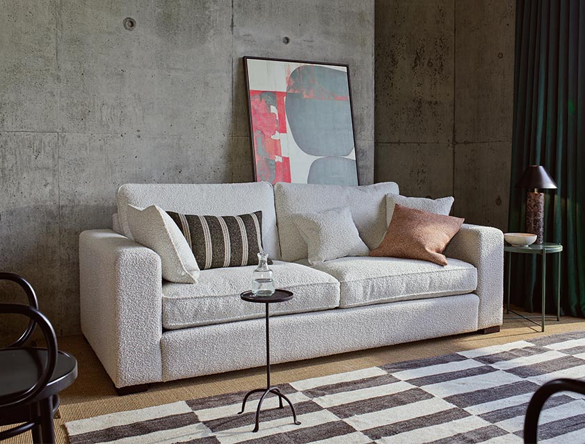 Saxmundham 3 Seater Sofa in Warwick Boucle Andes