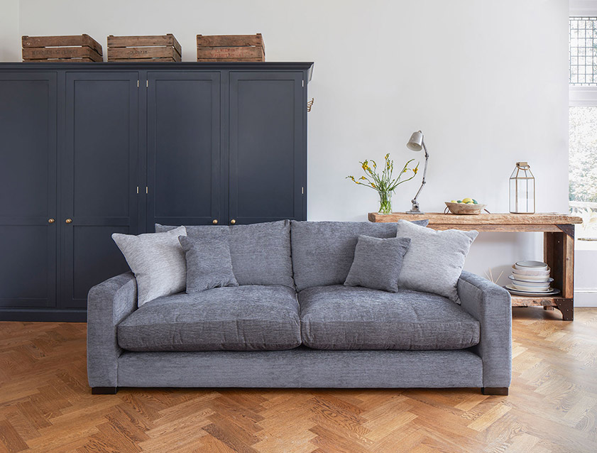 Stockbridge 3 Seater Sofa in Warwick Graf Slate