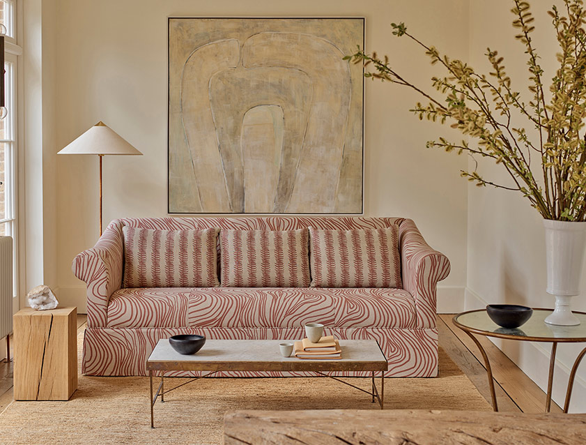 Turnberry 3 Seater Sofa in Sussex Stripe Cinnamon