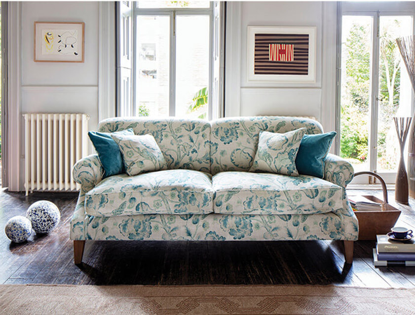Tangmere 3 Seater Sofa in Floral Linen L'Oiseaux Tapestry 