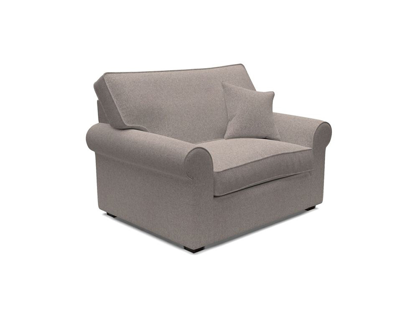 Upperton Snuggler Loose Cover in Two Tone Plain Biscuit - Loose cover option available