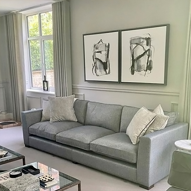 Wadenhoe 3 Seater Sofa in Warwick Homespun Ocean