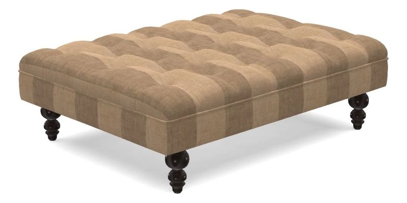 Bedham Footstool in RHS Gertrude Jekyll Lattice Green Alwinton 3 Seater Sofa in RHS Collection on Velvet William Hooker