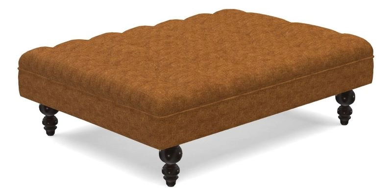 Bedham Footstool in RHS Gertrude Jekyll Lattice Green Alwinton 3 Seater Sofa in RHS Collection on Velvet William Hooker