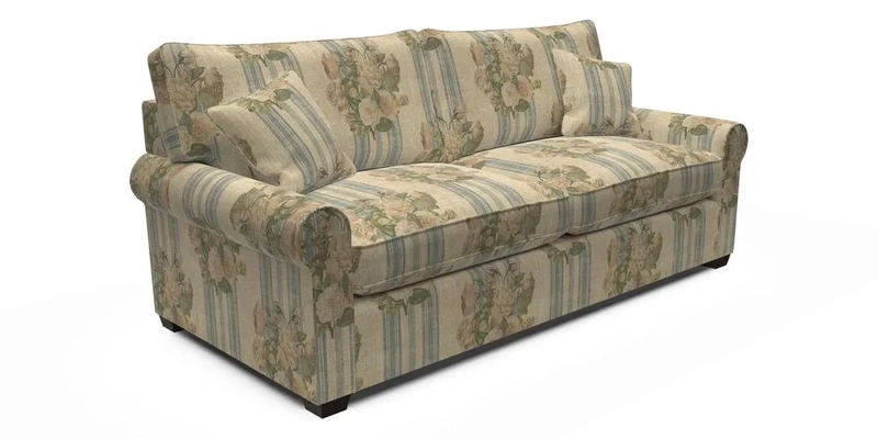 Bignor 3 Seater Sofa in V&A Drawn From Nature Oak Tree Gold. Loose cover option available